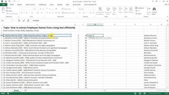 Excel for HR: Find and Replace Text in Employee Name