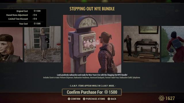 MYSTERIOUS SKELLSCREAM BUNDLE  STEPPING OUT NYE Atomic Shop 122623 Fallout 76 POWER ARMOR PAINT