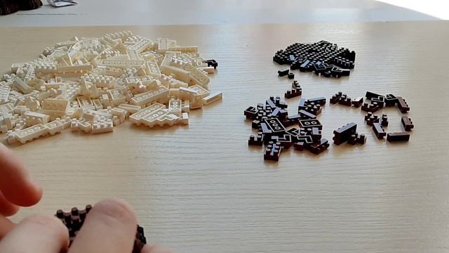Собираем Лего конструктор собачка корги (1 часть)