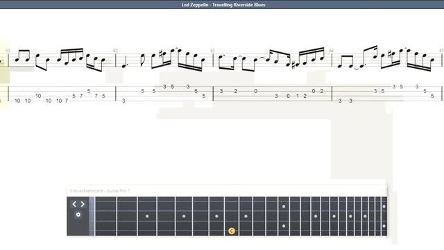 Led Zeppelin - Travelling Riverside Blues BASS GUITAR TAB