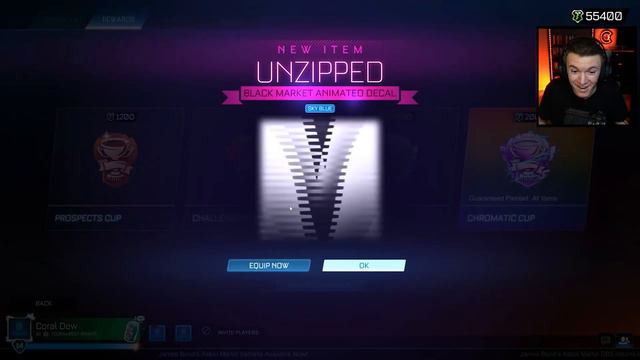 PAINTED UNZIPPED AND PAINTED BALL STAR OPENING IN ROCKET LEAGUE!