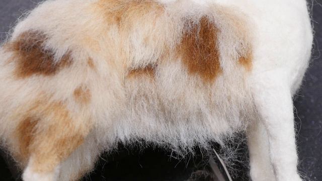 長尺BGMなし羊毛フェルトで作るボーダーコリー　Border Collie The process of making with wool feltlong videoNo BGM