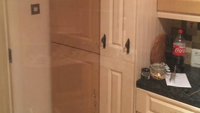 Badly Damaged Laminated Kitchen Stripped And Hand Painted By Brushstrokes Cork