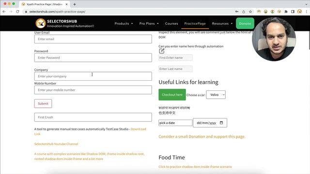 Best WebPage to Demonstrate Codeless Automation Tool | Demo WebPage for AI Based Web Automation Too