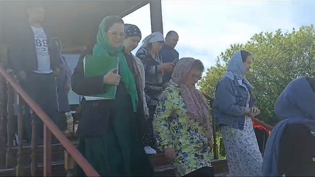 Крестный ход вокруг храма, с.Барачаты, престольный праздник