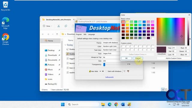 Desktop Note OK - Alternative for the Windows Sticky Notes