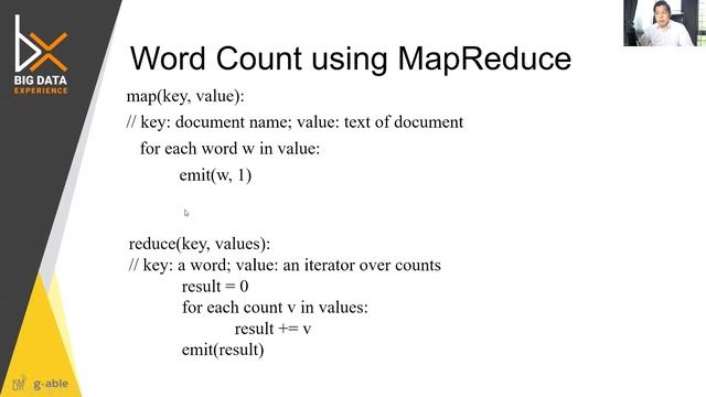 8-4) Pseudocode ของการเขียน MapReduce เพื่อนับคำ