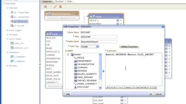 Oracle BI Publisher Data Model Editor