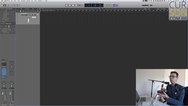 Primeiros passos no Logic Pro X (Curso de Apple Logic Pro X) Tutorial de como usar Logic Pro