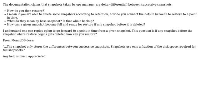 Databases: MongoDB Ops Manager backup and restore