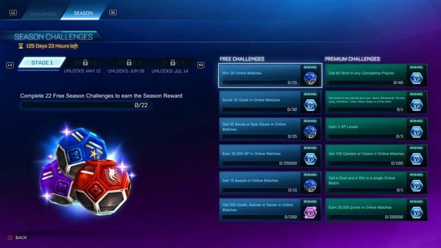 Season 3 Challenges Rocket League Stage 1 Weekly Premium Pass