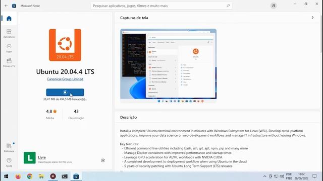 erro 4294967295 ( 0xffffffff ) - Processo encerrado -WSL ubuntu