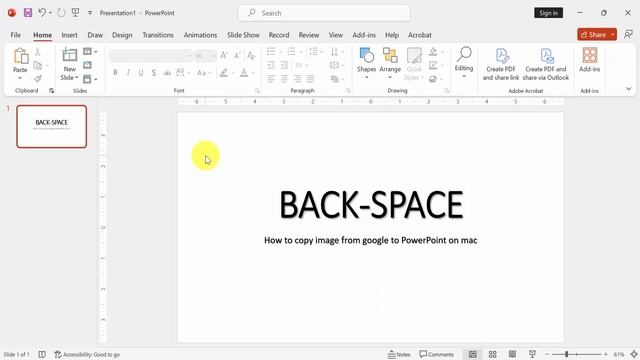 How to copy image from google to PowerPoint on mac