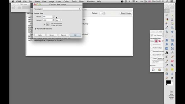 GIMP for img2track - Creating a Text Image