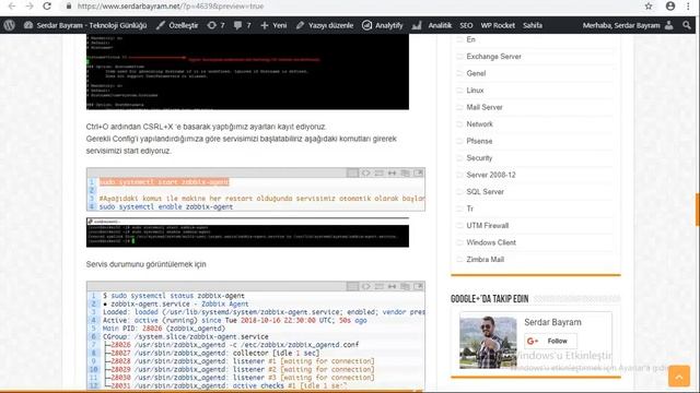 Linux üzerine zabbix agent kurulumu