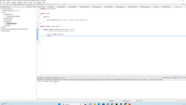 What is Single Inheritance in java ? Core Java concepts