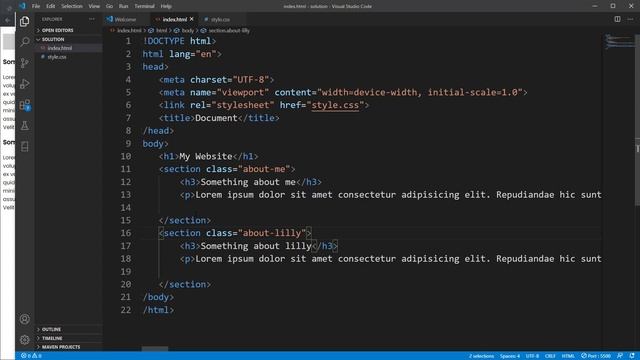CSS Exercise 2 With Solution (HTML and CSS tutorial 48)