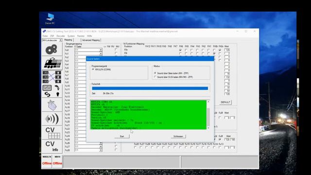 ZIMO CV Setting Tool ZCS, Макет железной дороги