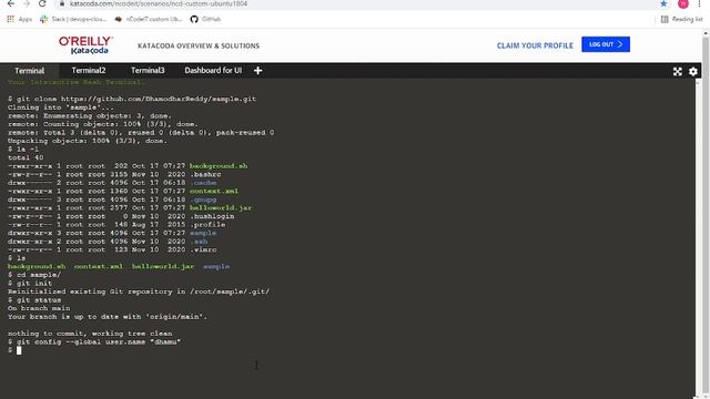 NCD0421H015 17 10 2021 Executing git clone & push