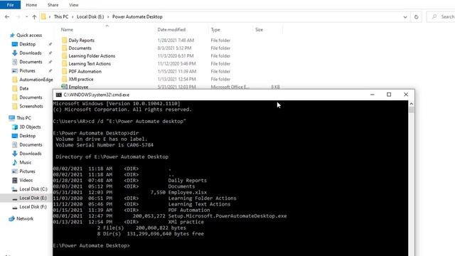 Power Automate Desktop : 122 || Working With Command Session Actions