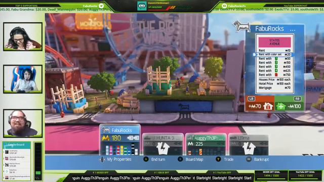Top Stream Moments Playing Monopoly on Family Fun Night with BFFs 🎮 Fabu Rocks