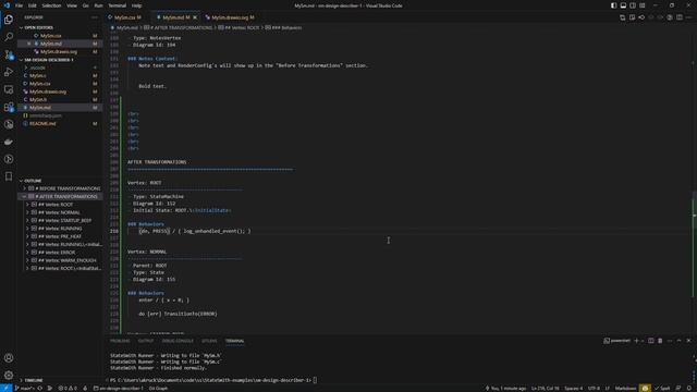 easier git diffs & safety concern