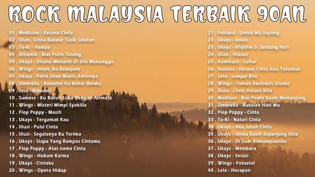Lagu Malaysia Lama Populer Full Album Tanpa Iklan - Lagu Slow Rock Malaysia - Lagu Santai, Kerja