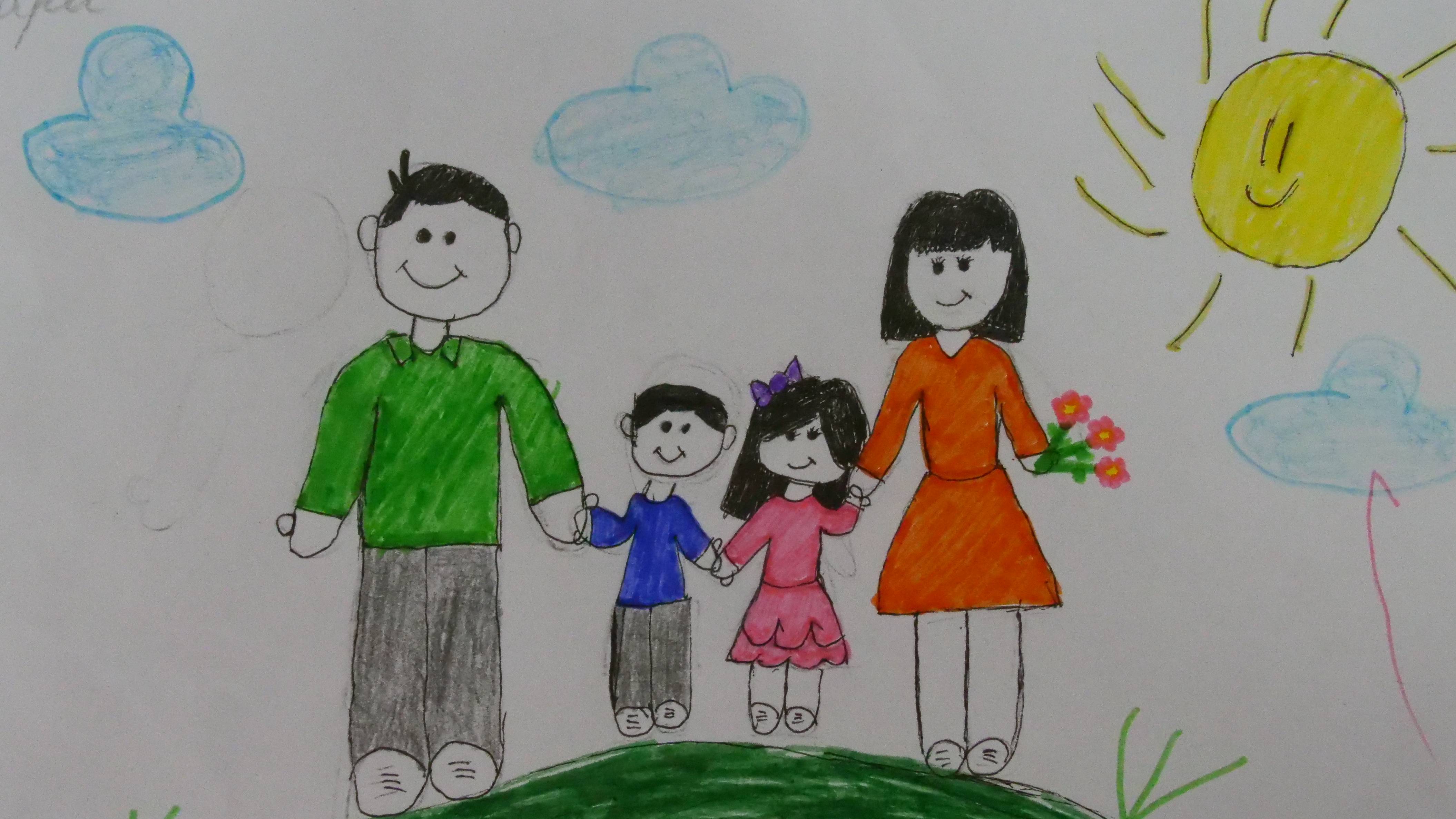 Выставка детского рисунка, посвященная Дню семьи