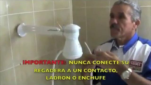 Установка проточного электрического водонагревателья FAME Супер Душ  SUPER DUCHA FAME