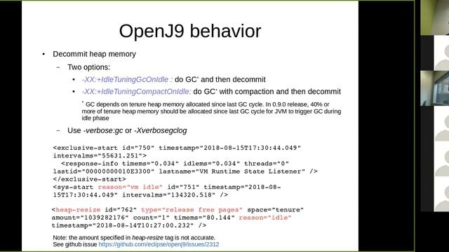 Eclipse OpenJ9 2018/08/22 Community call