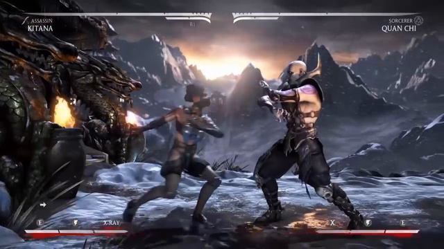 Mortal Kombat XL: New Kitana (Assassin) Punish against Quan Chi
