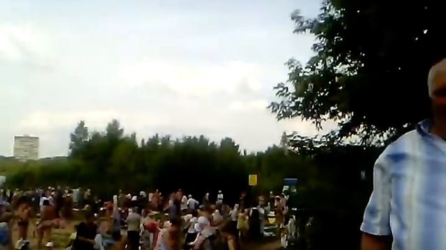 Крест на небе на Святом озере