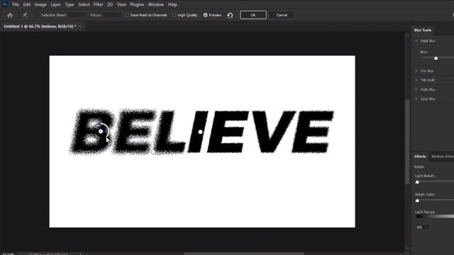 Create Grains Text Effect in Photoshop for Beginners - Distressed Text Effect