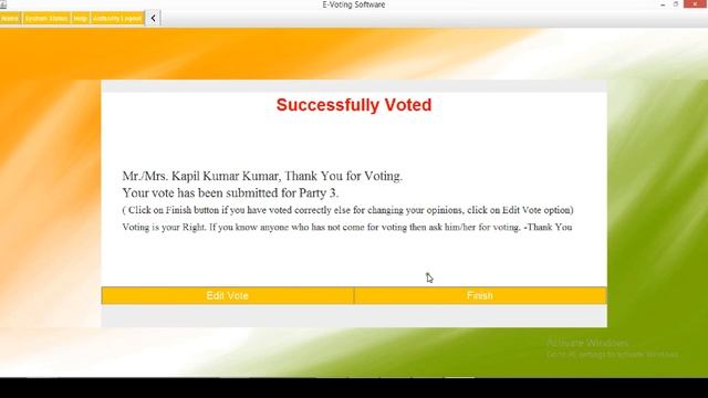 E-Voting System | Java code for voting system | E-Voting Using Java