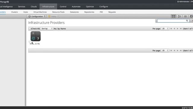 Discovering a VMware Provider
