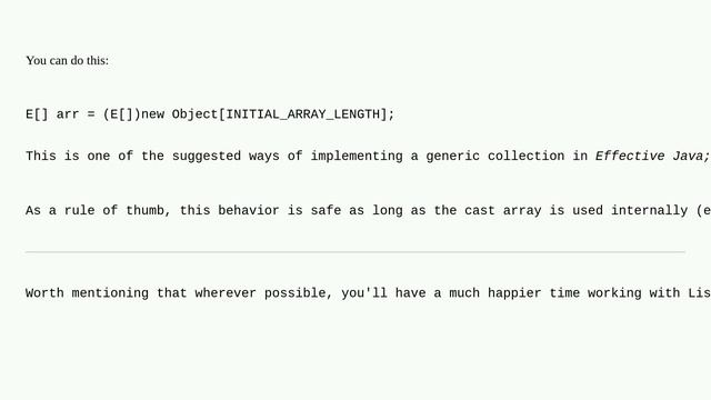 How to create a generic array in Java?