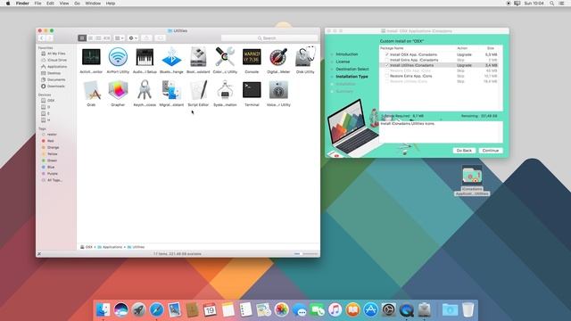 How to install applications icons iConadams
