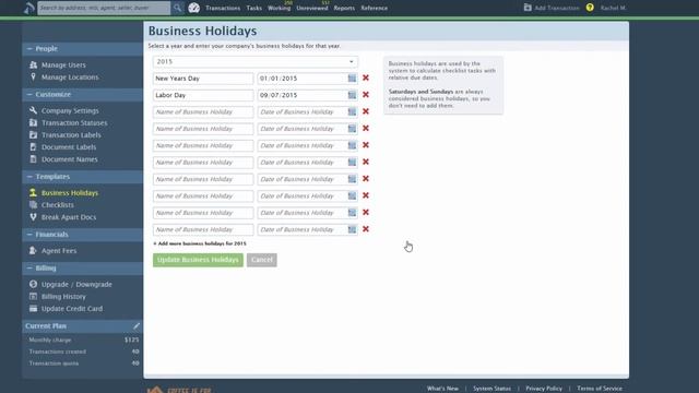 Specifying Business or Calendar Days for Task Due Date Calculations