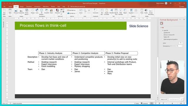 Quickly Build Process Flows In Think-Cell
