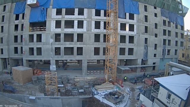 Таймлапс Басманный 5. 20 декабря 2016. Камера 2