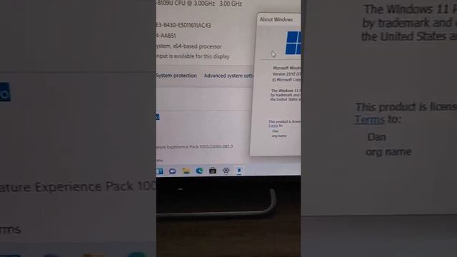 Windows 11 First Run on Beelink SEI8 Intel I3 8109U 16GB RAM 500GB NVMe SSD Mini PC #short