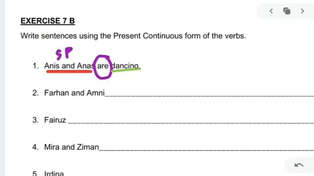 PDPR YEAR 5 - Present Continuous Tense PART 3/3 (Worksheet)