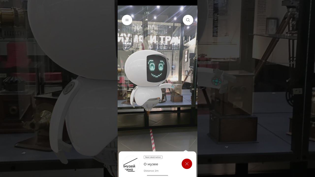AR навигация для Музея Кино на ВДНХ (запись с экрана)
