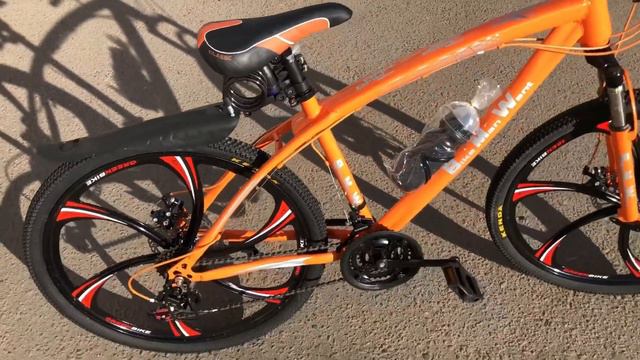 Велосипед на литых дисках Оранжевый