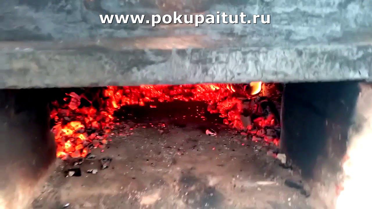 Готовим рыбу и хлеб в русской печи на огороде.