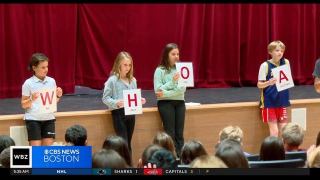 "Just say whoa," Popular mini horse teaches Wakefield students about dangers of bullying