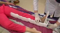 Иммобилизация нижней конечности транспортной шиной Крамера