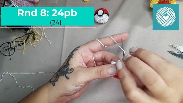 #23  Pokebola A Crochet   - POKEBALL AMIGURUMI #pokebola #crochet