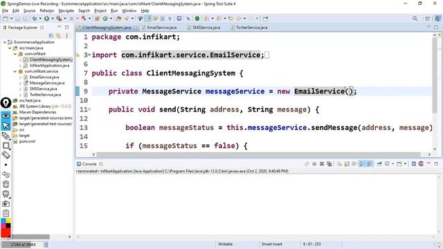 9. Spring Framework தமிழில் - Spring CORE - Messaging System - DEMO-2