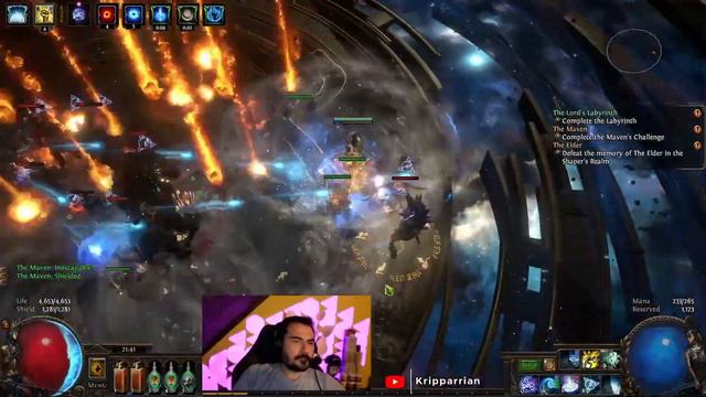 My first Maven 10 bosses [Ruthless SSF] Kripp Path of Exile Crucible